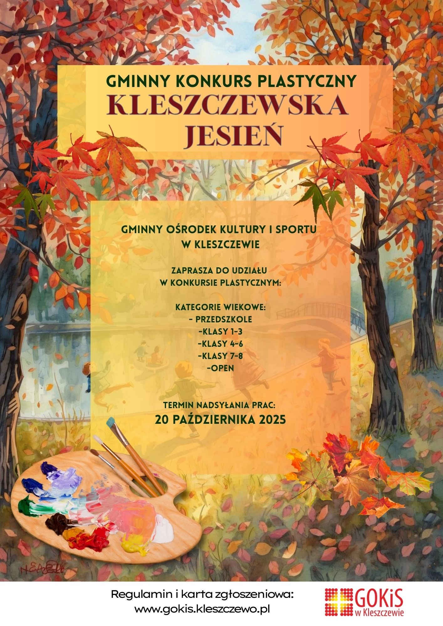 plakat ilustacyjny - jesienny pejzarz 